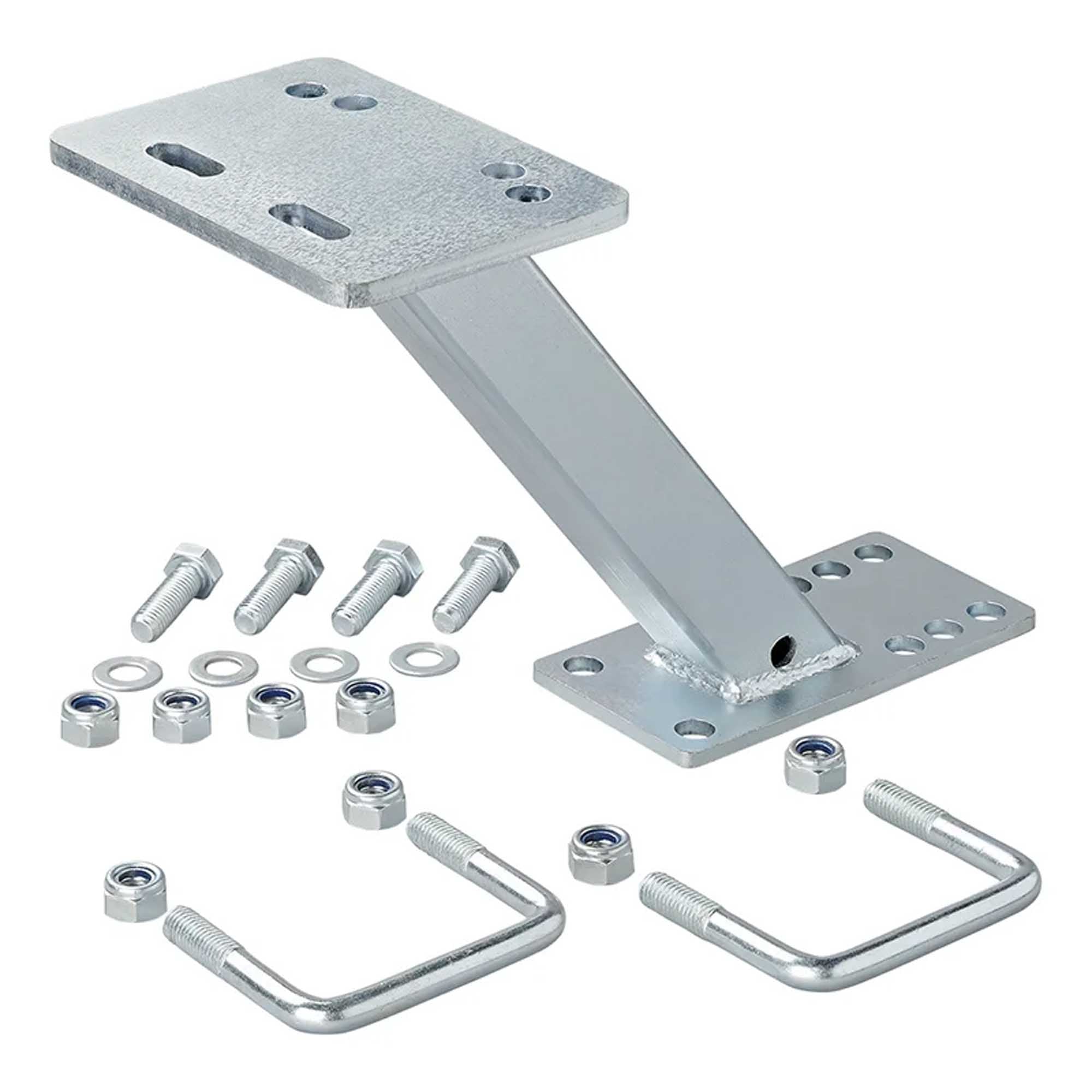 Ersatzradhalter für PKW Anhänger mit U-Bügeln und Schraubsatz | 4 / 5 Loch Felgen