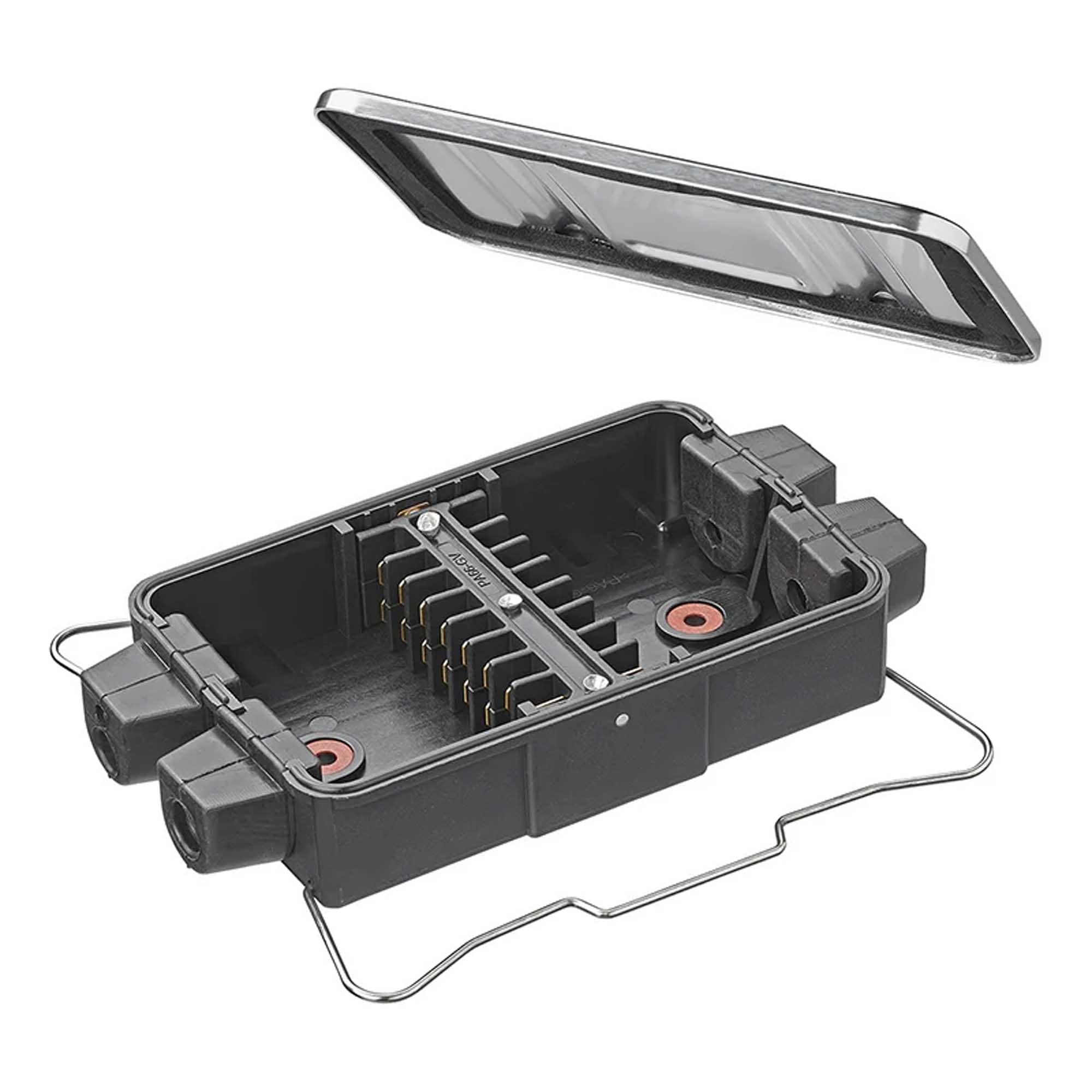 Verteilerdose / Verteilerkasten Metalldeckel 8-polig