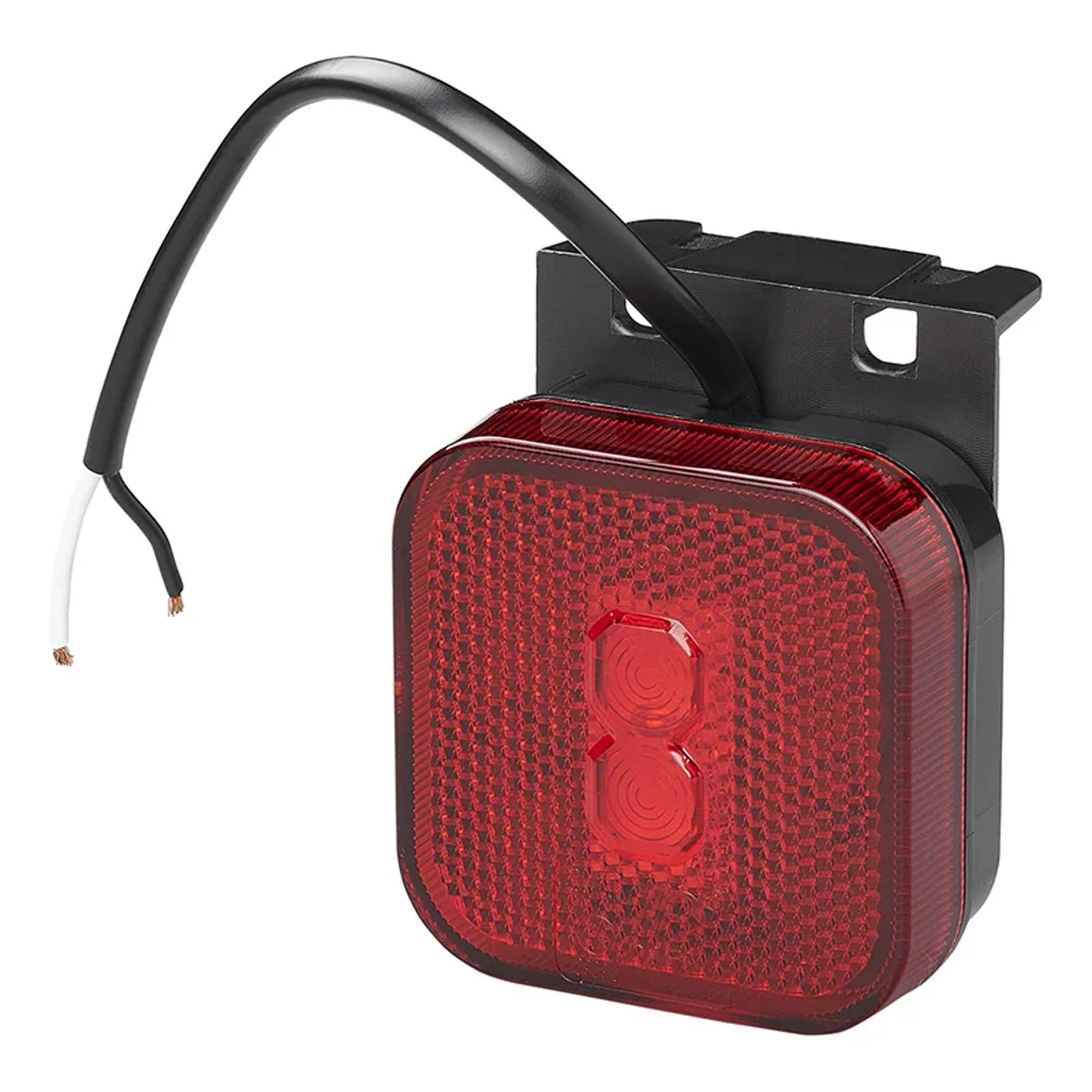 Positionsleuchte 12-24V Rot 65 x 65 mm LED mit Halter