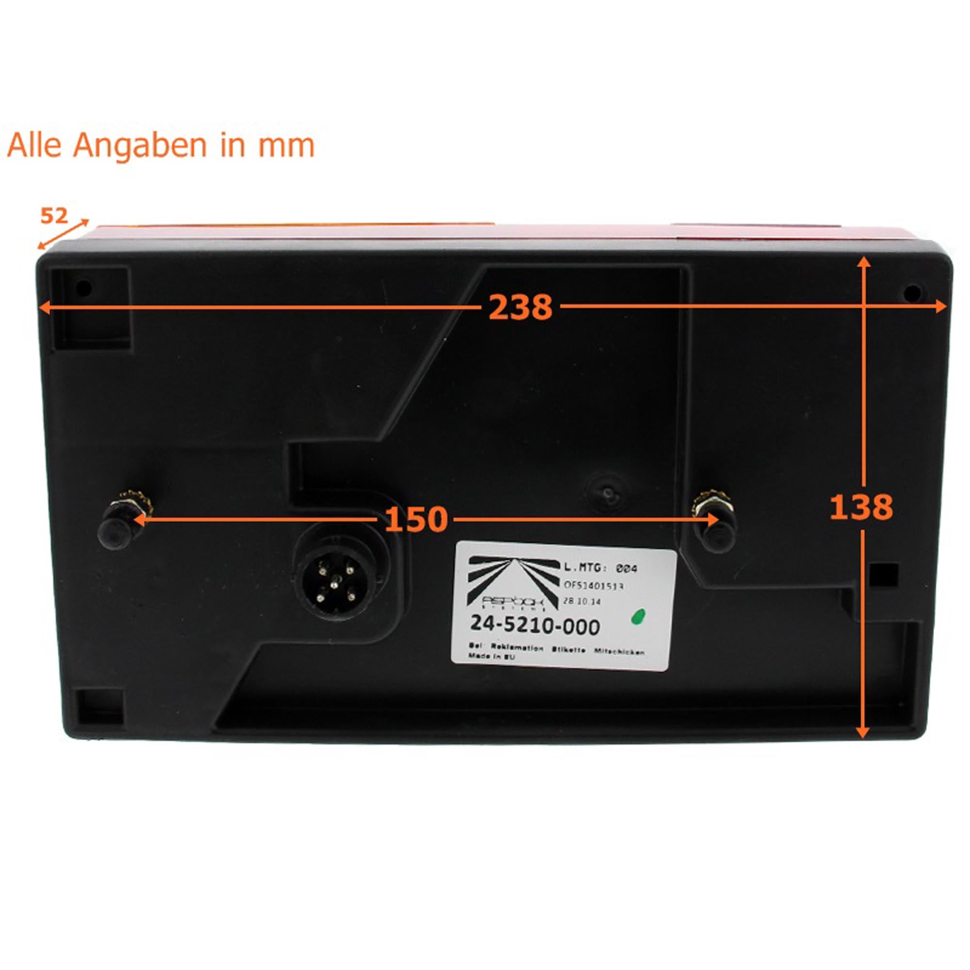 Aspöck Multipoint 1 I Rückleuchte Rechts mit RFS 24-5210-007