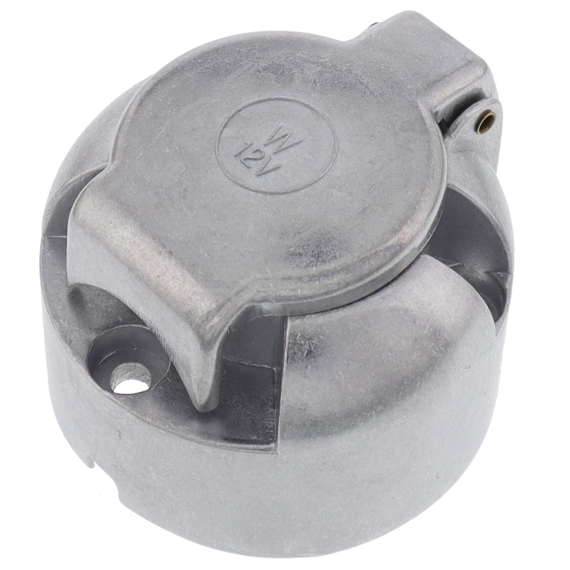 7-polige Anhänger-Steckdose Metall 12V rund