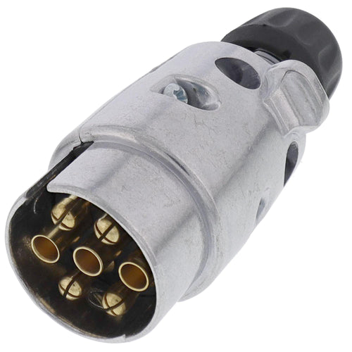 7-poliger Anhänger-Stecker Metall 12V TheDrive trailerteile.eu.