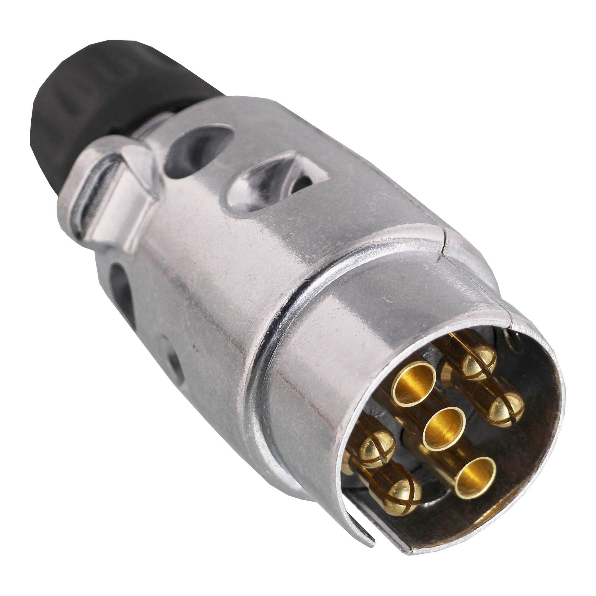 7-poliger Anhänger-Stecker Metall 12V