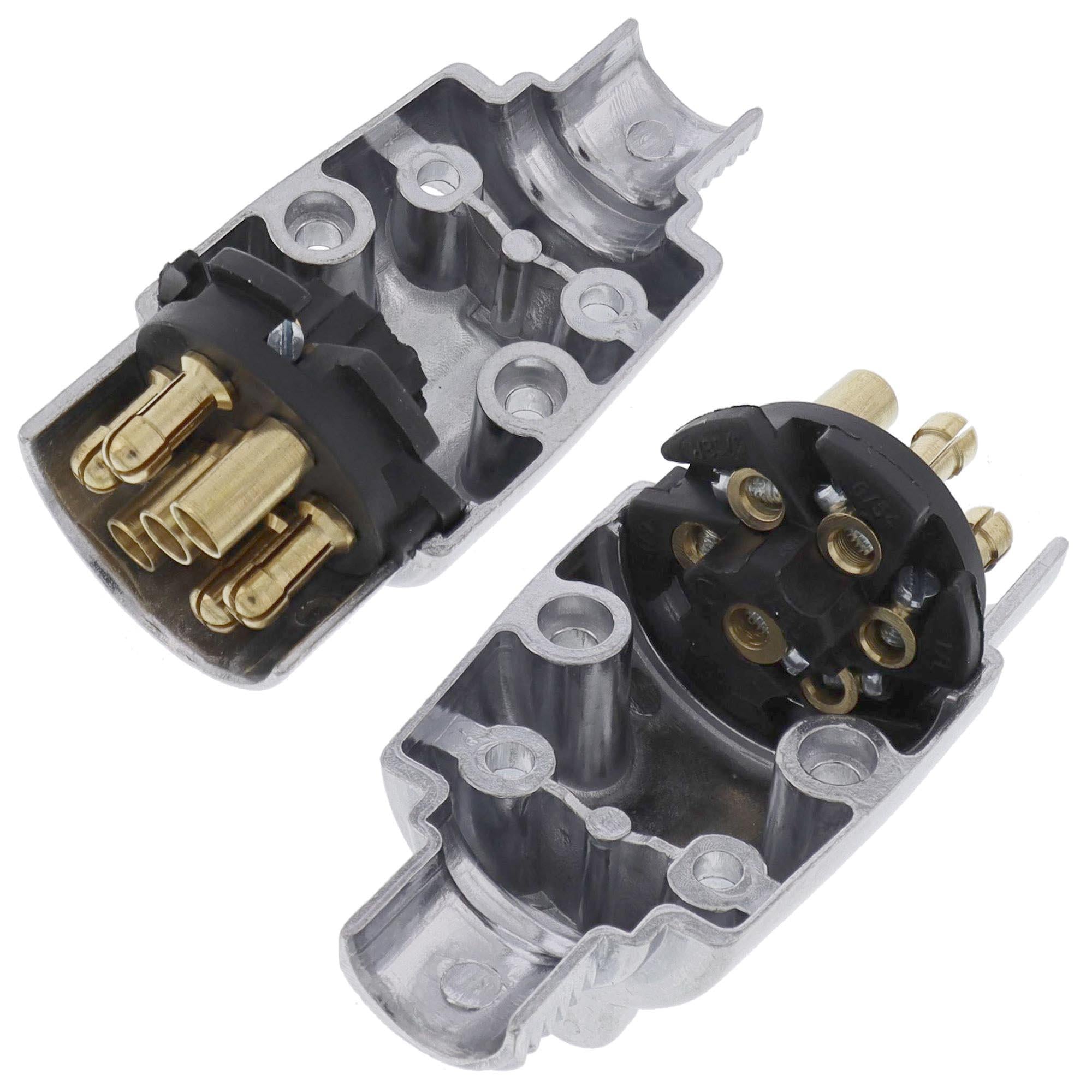 Stecker u. Steckdose 7-polig im Set Anhänger