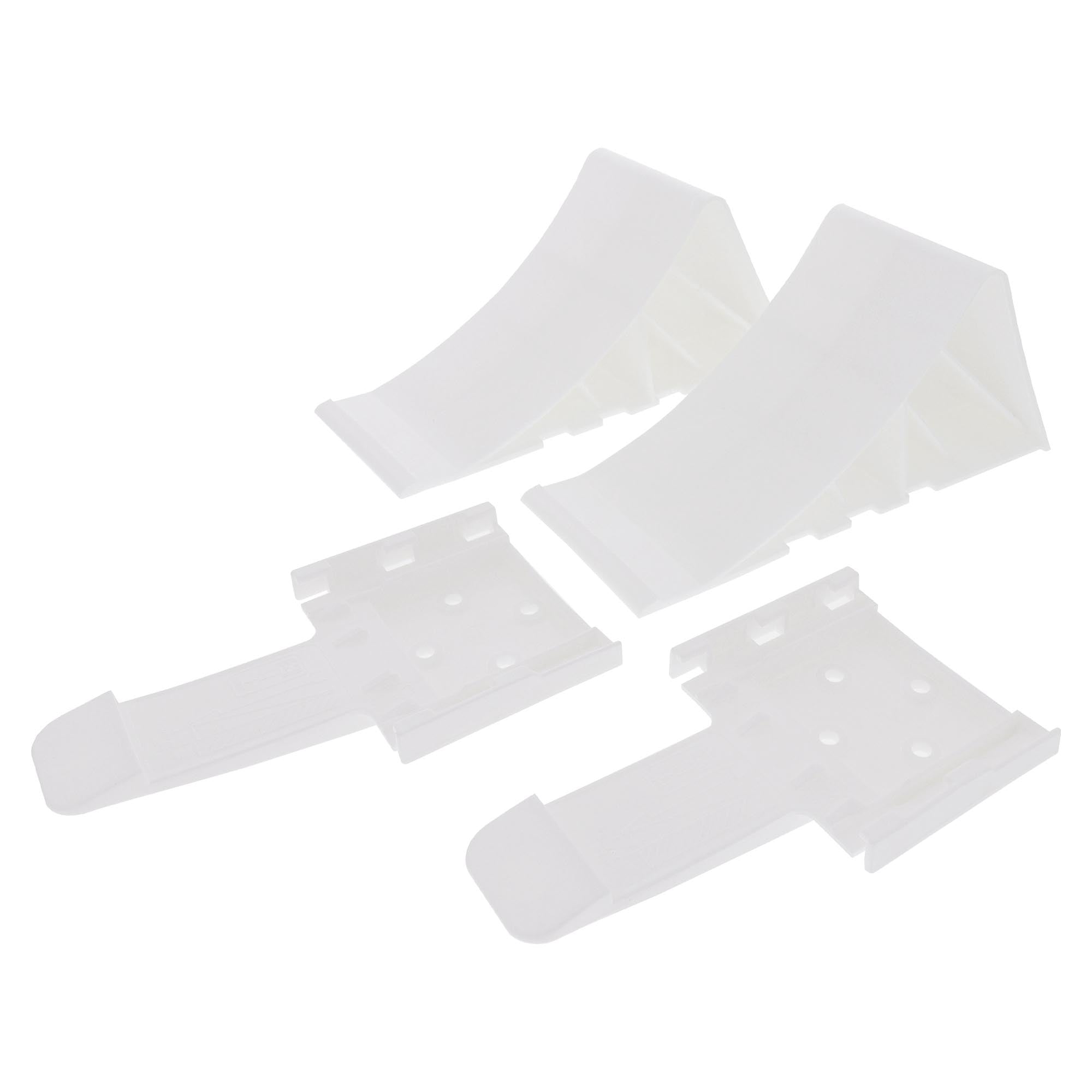 Anhänger SET No.2 HD (1 Stützrad, 2 Keile[WEISS], 2 Stützen, 3 Klemmhalter)