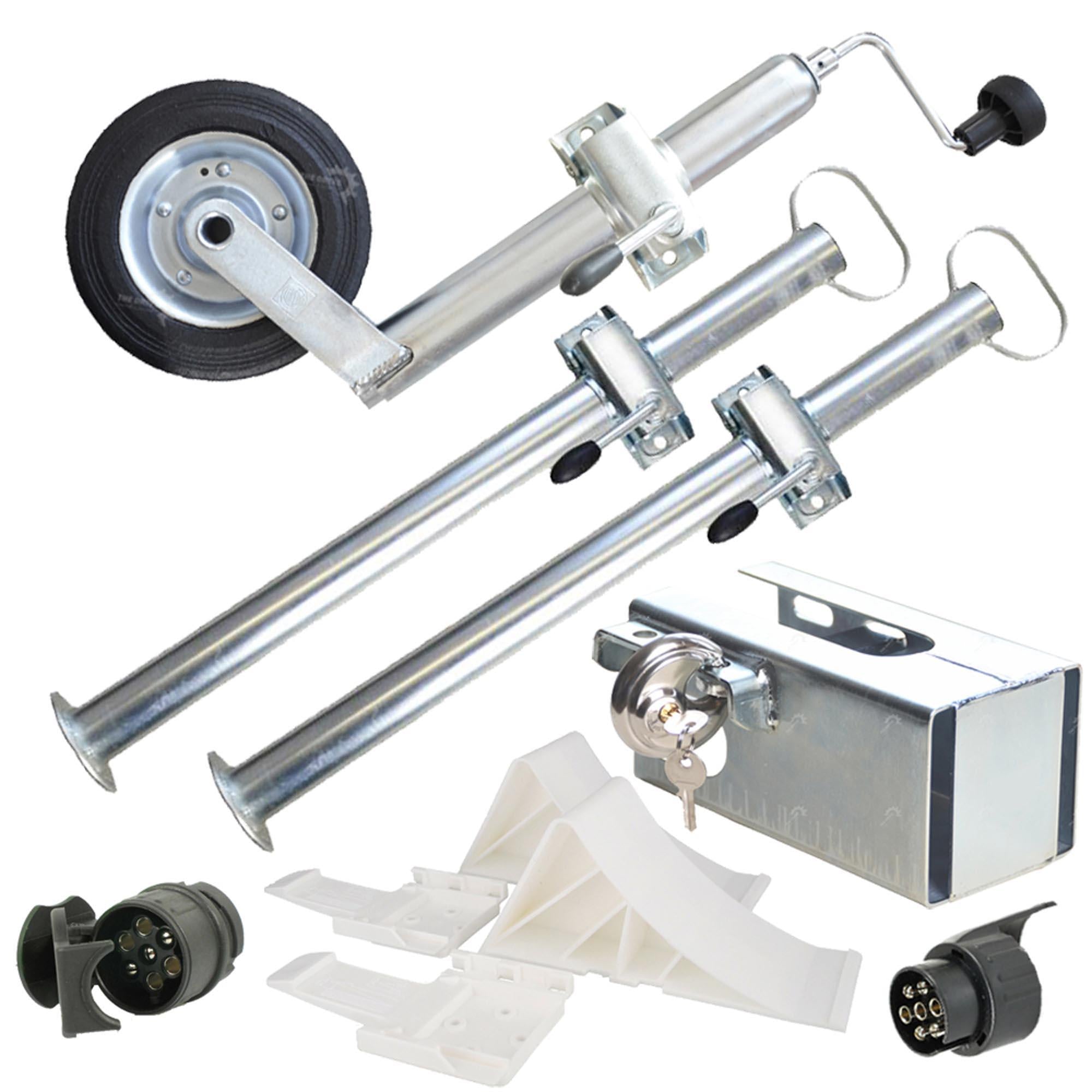 Anhänger SET No.3 HD ( Anhänger SET No.2 (HD)+ 1 Adapter 13>7 und 7>13, Diebstahlschutz mit Schloß)