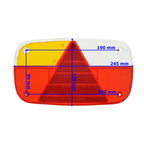Multipoint 3 Lichtscheibe Rechts/Links für Anhänger Rückleuchte