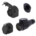 13-poliger Anhänger Stecker u. Steckdose mit Dichtung 12V