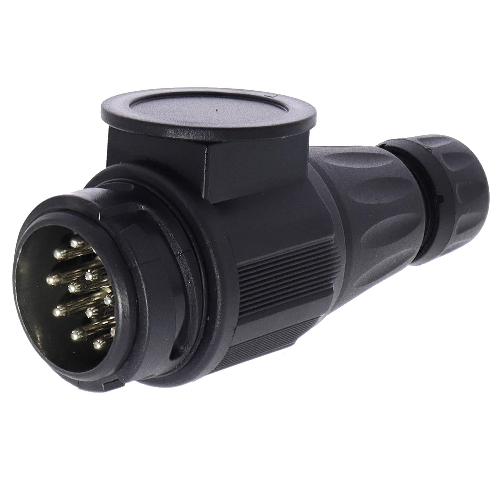 13-poliger Anhänger Stecker u. Steckdose mit Dichtung 12V