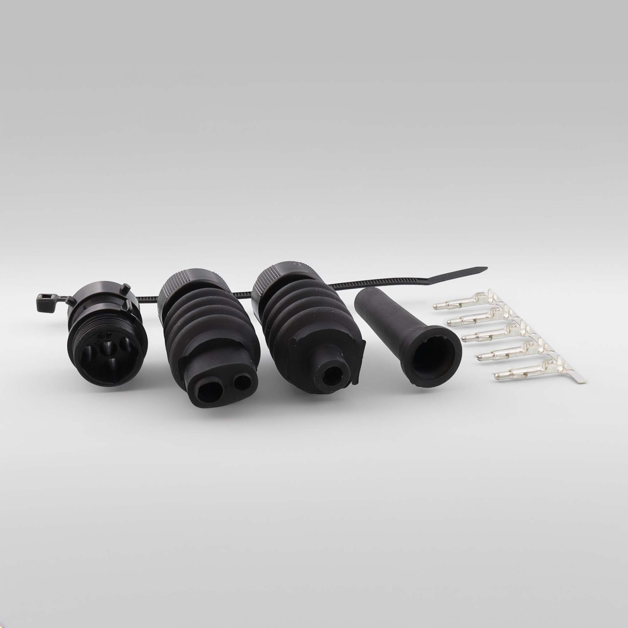 ASPÖCK Verbinder Set 5-pol. Bajonett/Stecker 12V - 13-0536-004 ASPÖCK trailerteile.eu.