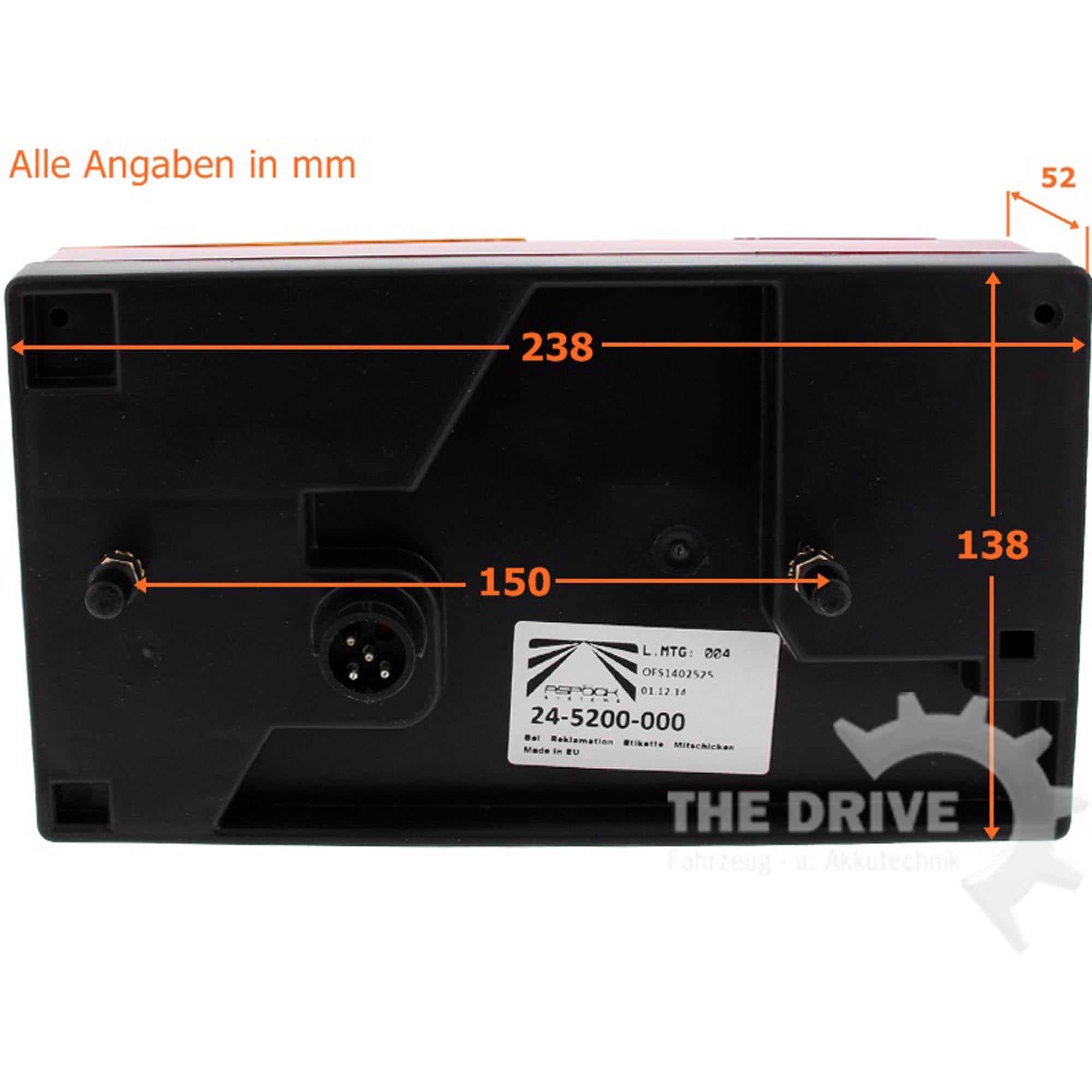 Aspöck Satz Multipoint 1 I re / li Rückleuchten + 5m Anschlußkabel 7-pol.