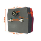 Aspöck Satz Minipoint Rückleuchte mit KZL - Li / Re 2 Stück + 4m Anschlußkabel 7-pol.