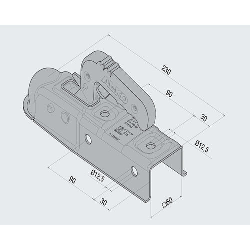 AL-KO AK7 V Ausf. E / 750kg Vierkant 60mm AL-KO trailerteile.eu.