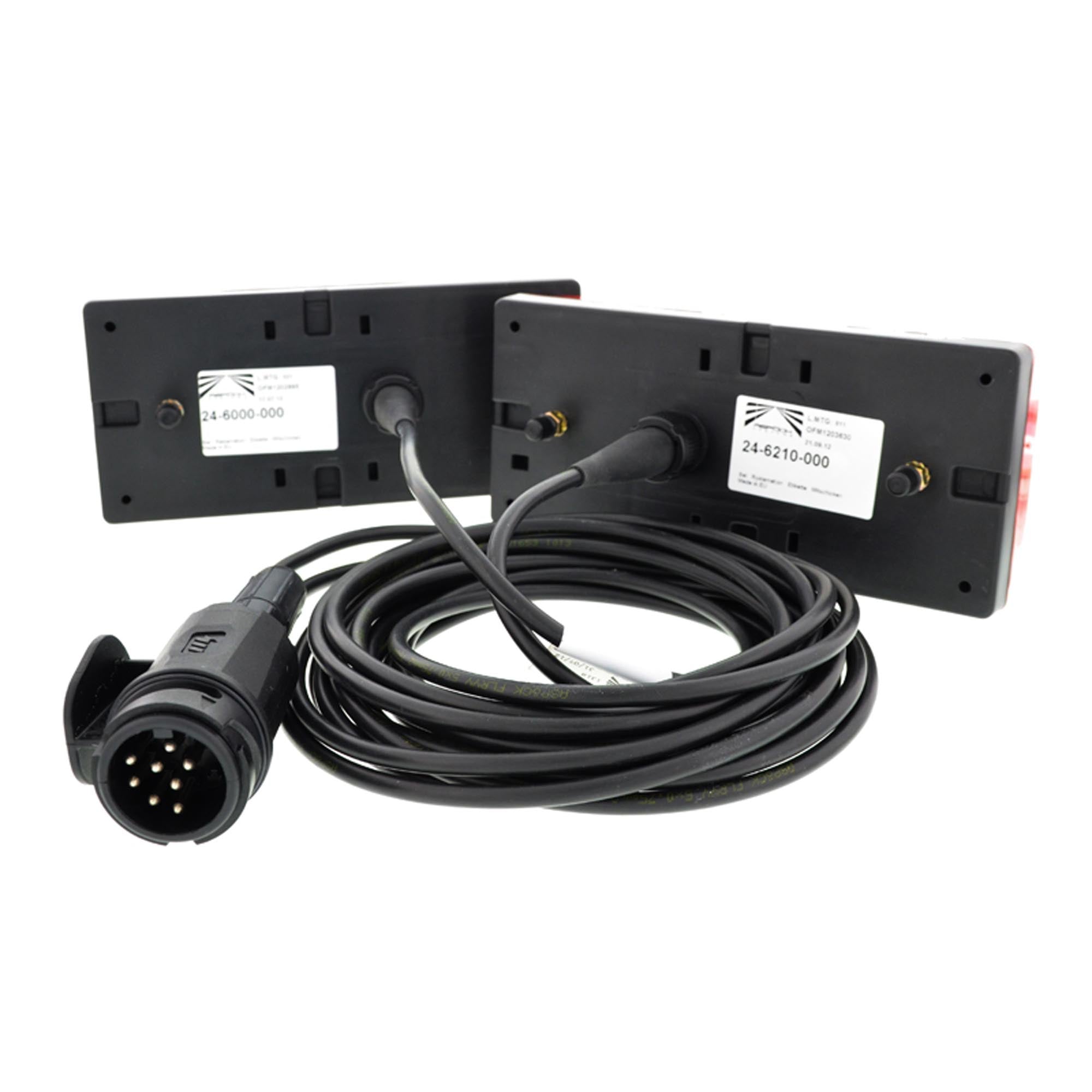 Aspöck Midipoint 1 Rückleuchtensatz inkl. 13-pol. Anschlußkabel 7 Meter