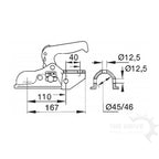 WW30-D2 Kugelkupplung 3000kg Ø 45/46