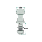 3500kg Anhänger Kugelkopf gerade M22x45mm E20