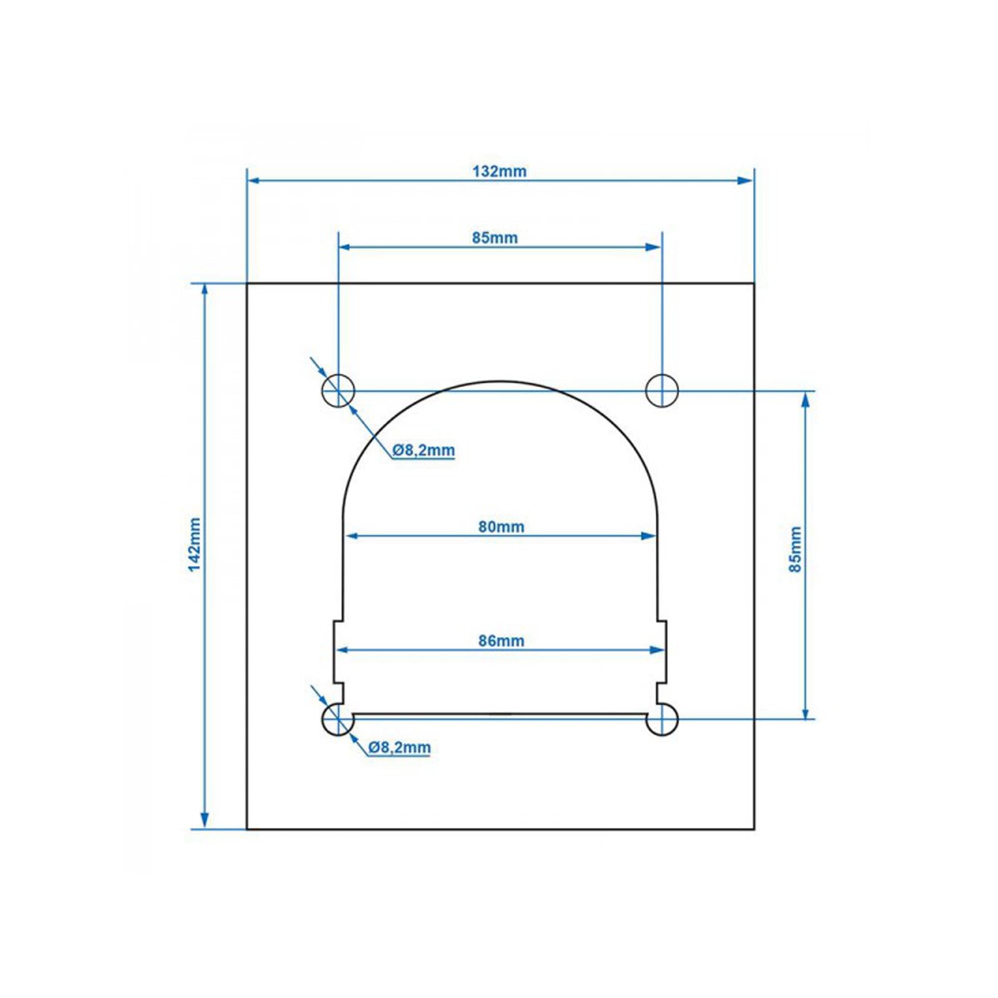 Suer Verstärkungsplatte verzinkt 133 × 143 × 3 mm, für Zurrring 17273