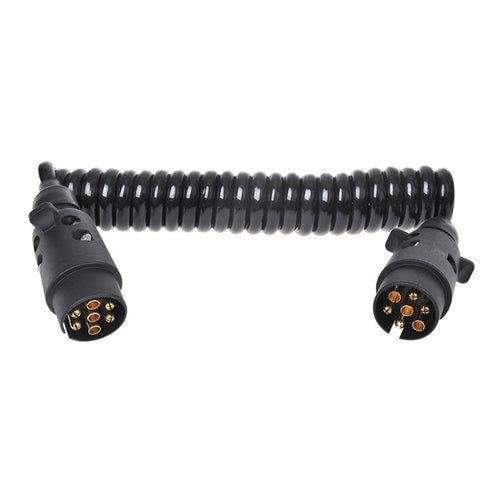 7-poliges Spiralkabel 3M mit 2x Stecker PVC KAMAR trailerteile.eu.