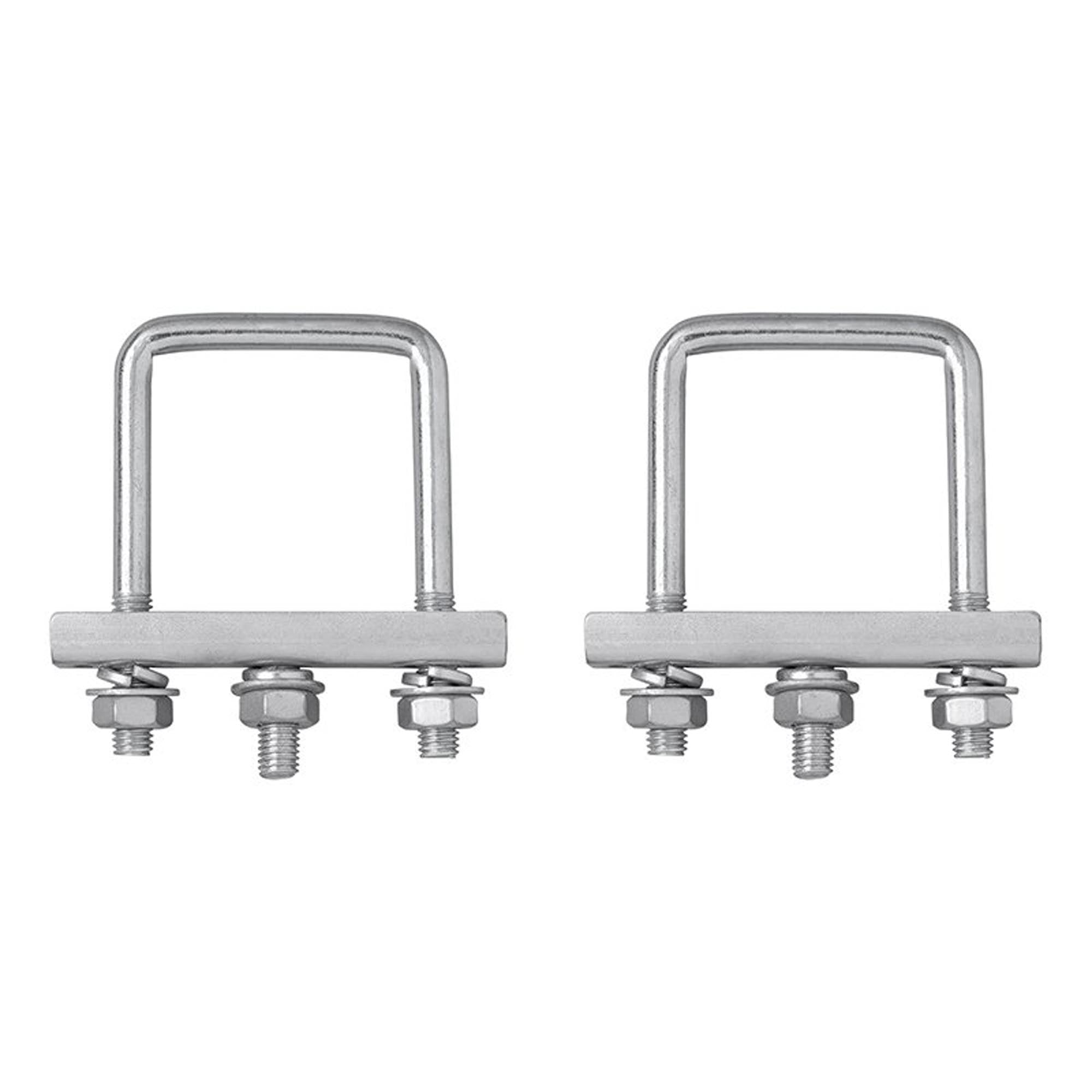 2x Vierkant Klemmschelle 60mm für Stützrad Klemmhalter