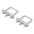 2x Vierkant Klemmschelle 60mm für Stützrad Klemmhalter