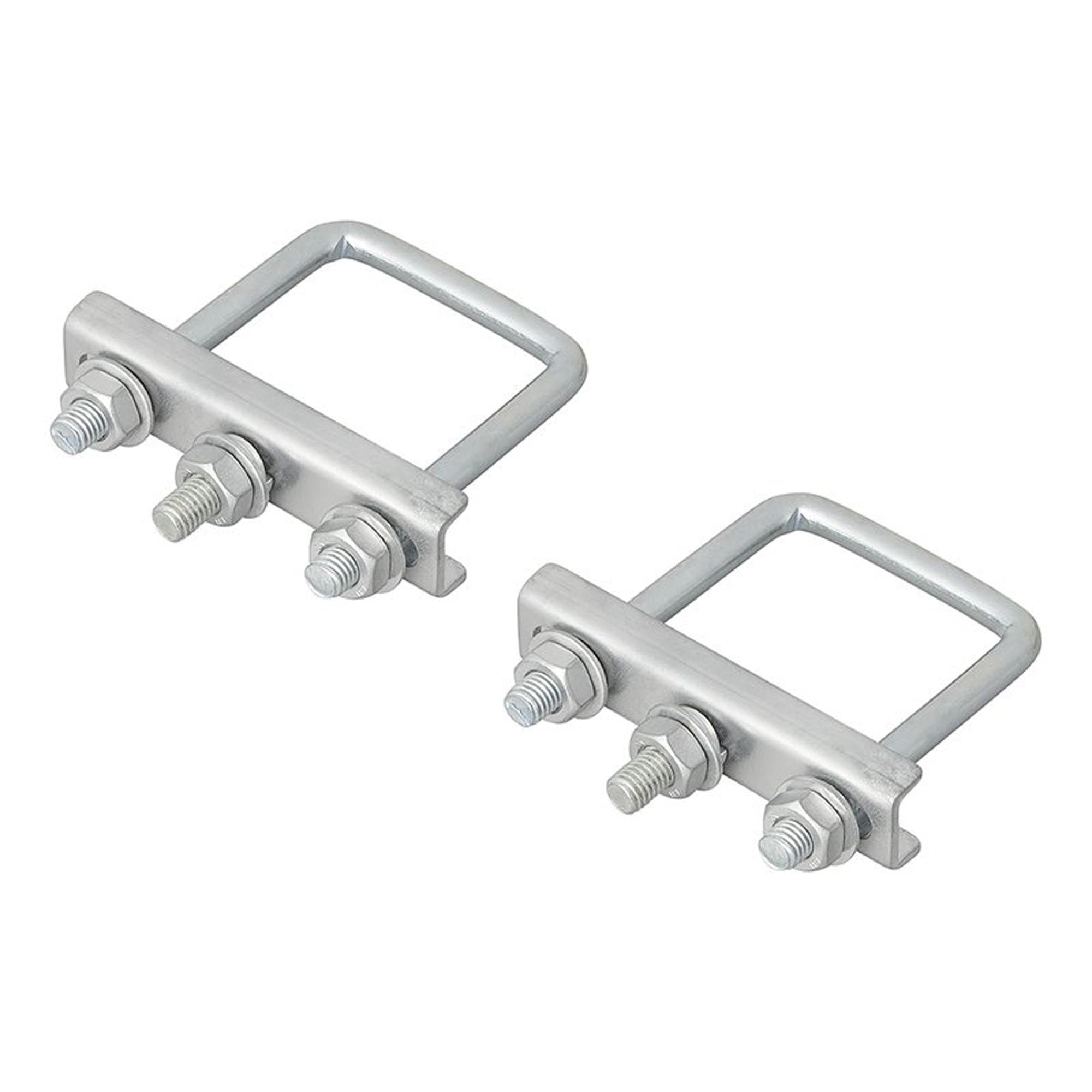 2x Vierkant Klemmschelle 60mm für Stützrad Klemmhalter