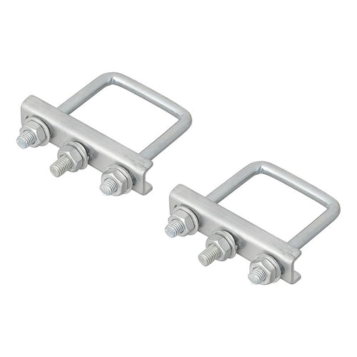 2x Vierkant Klemmschelle 60mm für Stützrad Klemmhalter