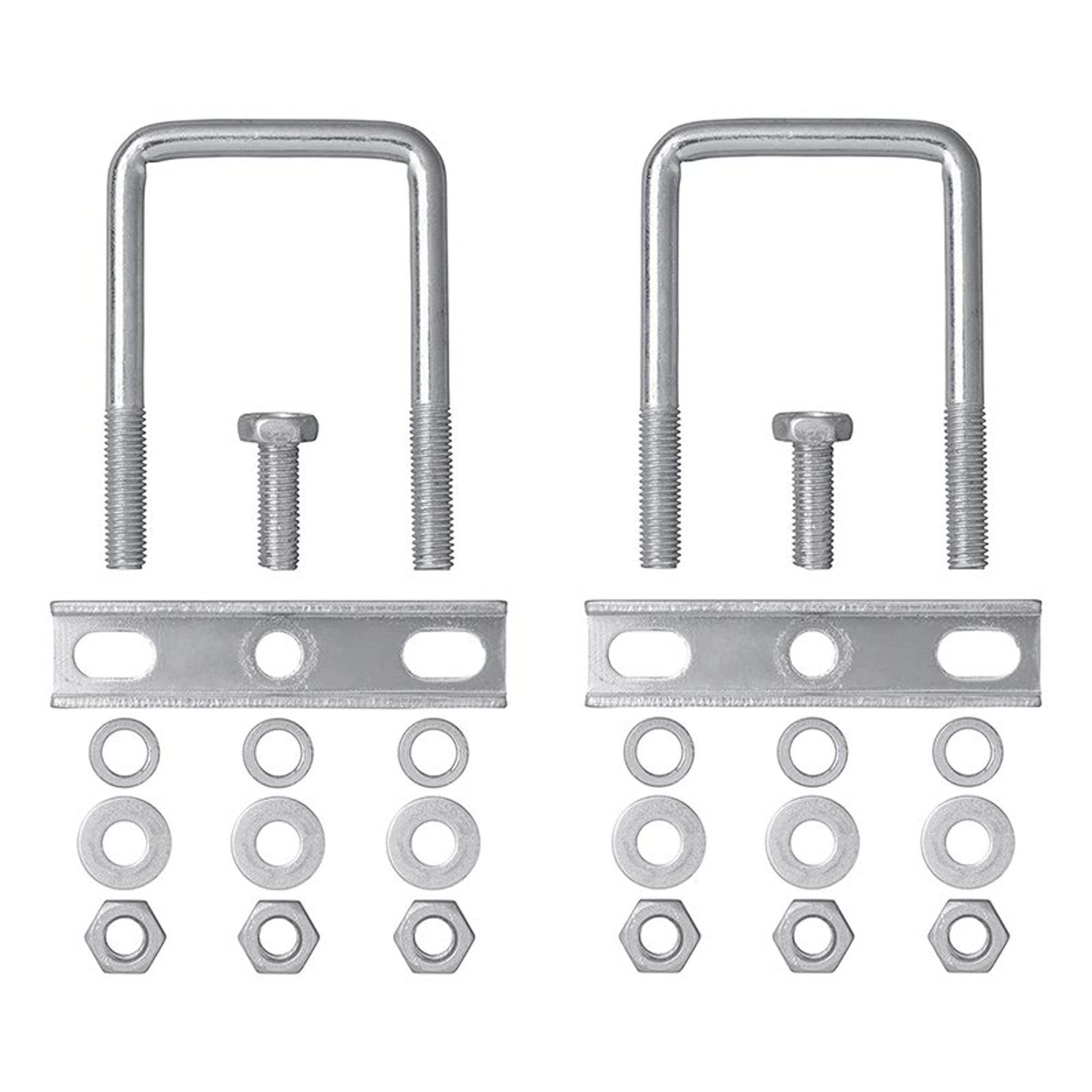 2x Vierkant Klemmschelle 60mm für Stützrad Klemmhalter