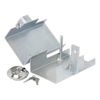 Diebstahlsicherung klappbar an und abgekuppelt mit Schloss