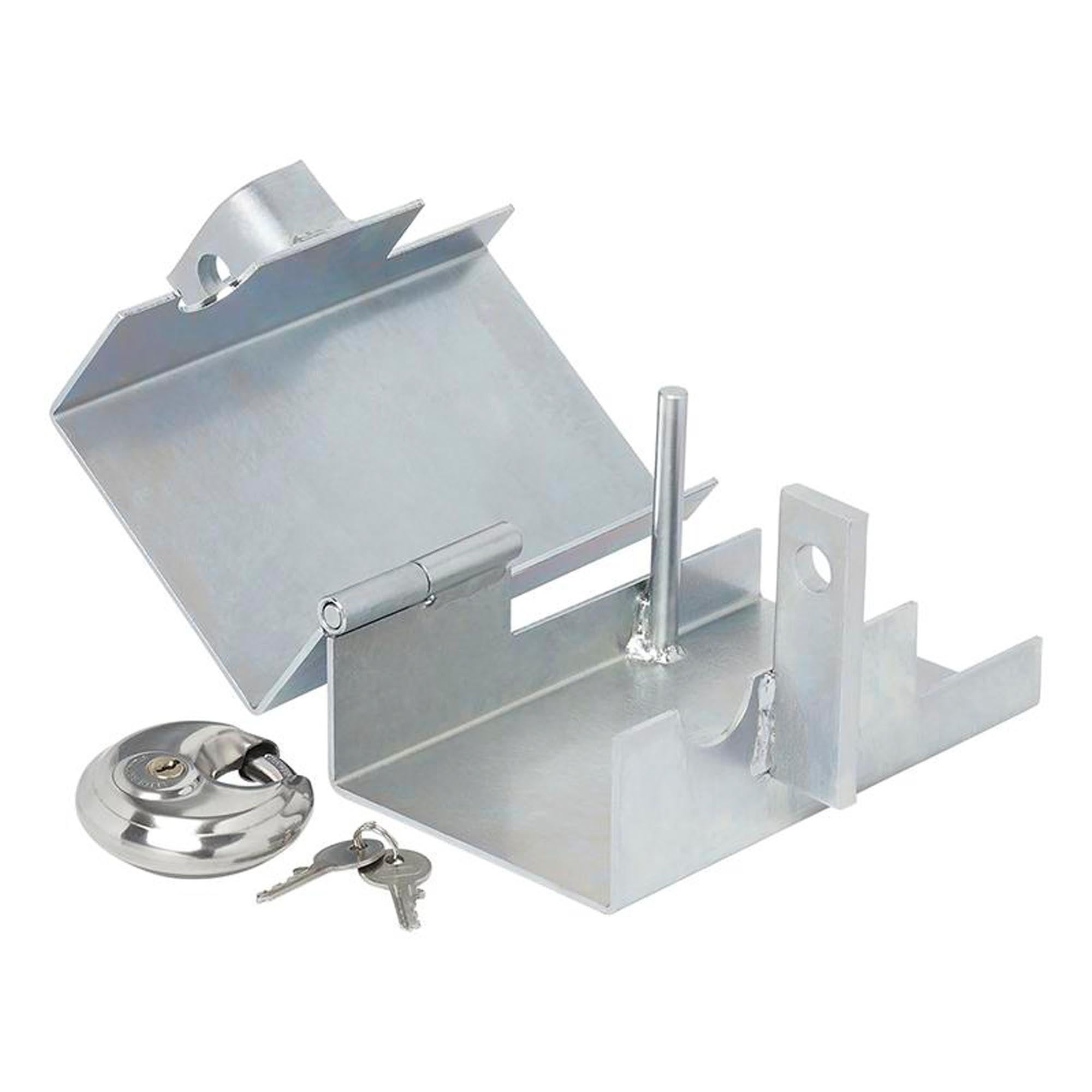 Diebstahlsicherung klappbar an und abgekuppelt mit Schloss