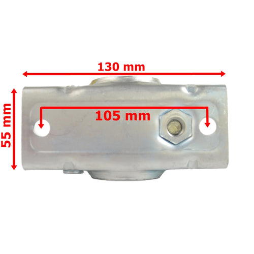 2x Anhängerstütze 600mm lang mit Klemmhalter Ø 48mm Rohr