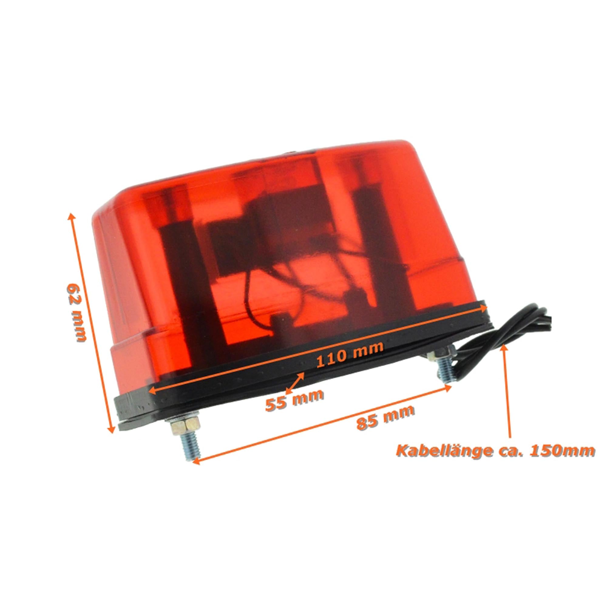 LED Nummernschildbeleuchtung 110x62x55mm cargo trailerteile.eu.