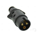 Set 3-polig Anhänger Steckdose u. Stecker Kunststoff 6-24V 16A