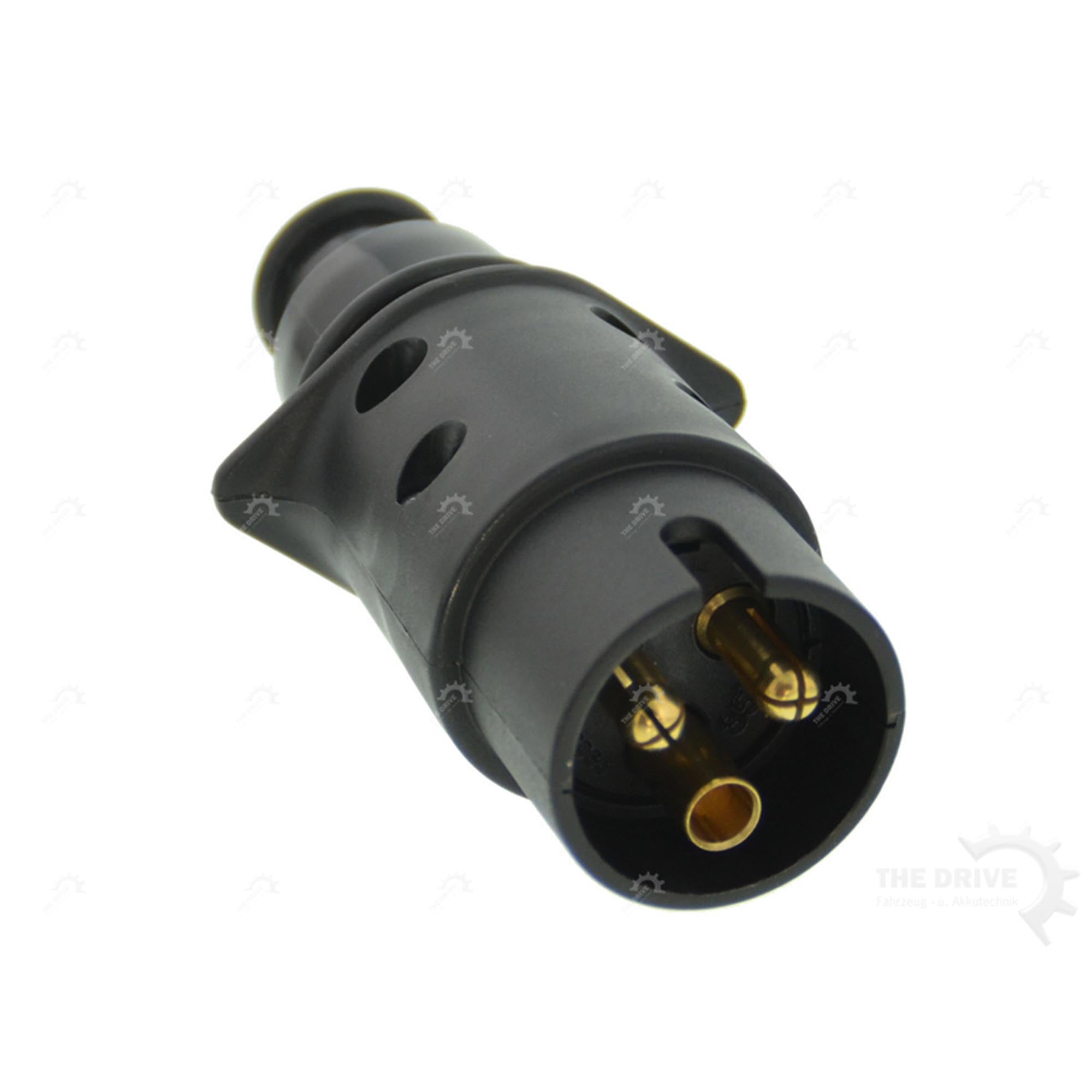 Set 3-polig Anhänger Steckdose u. Stecker Kunststoff 6-24V 16A