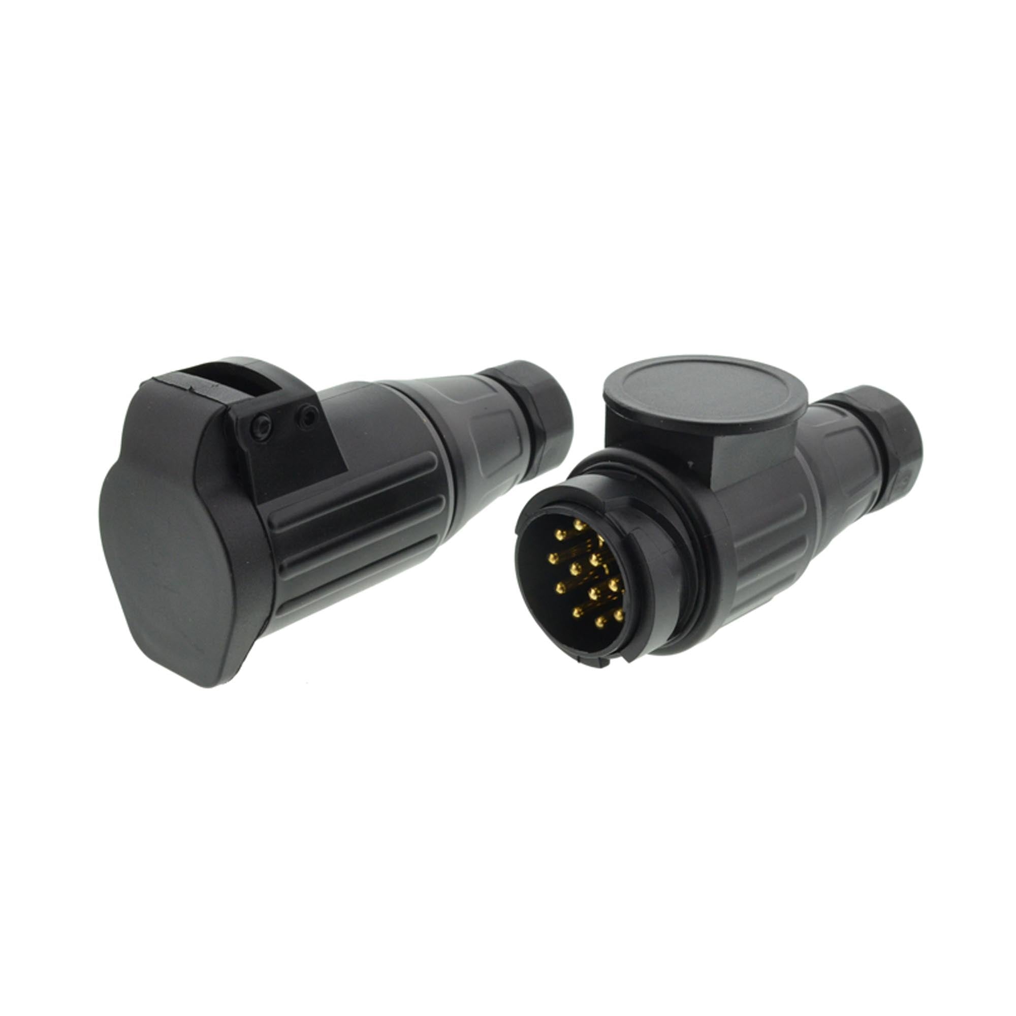 Set 13-polig Stecker und Steckdose fliegend PVC