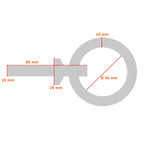 Ösenschraube, vz., M10 x 45 mm, mit Ring, Ø 50 mm x 10 mm