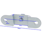 Rungenhalter f. Flacheisen vz. 10x40 mit Stellschraube 10x25