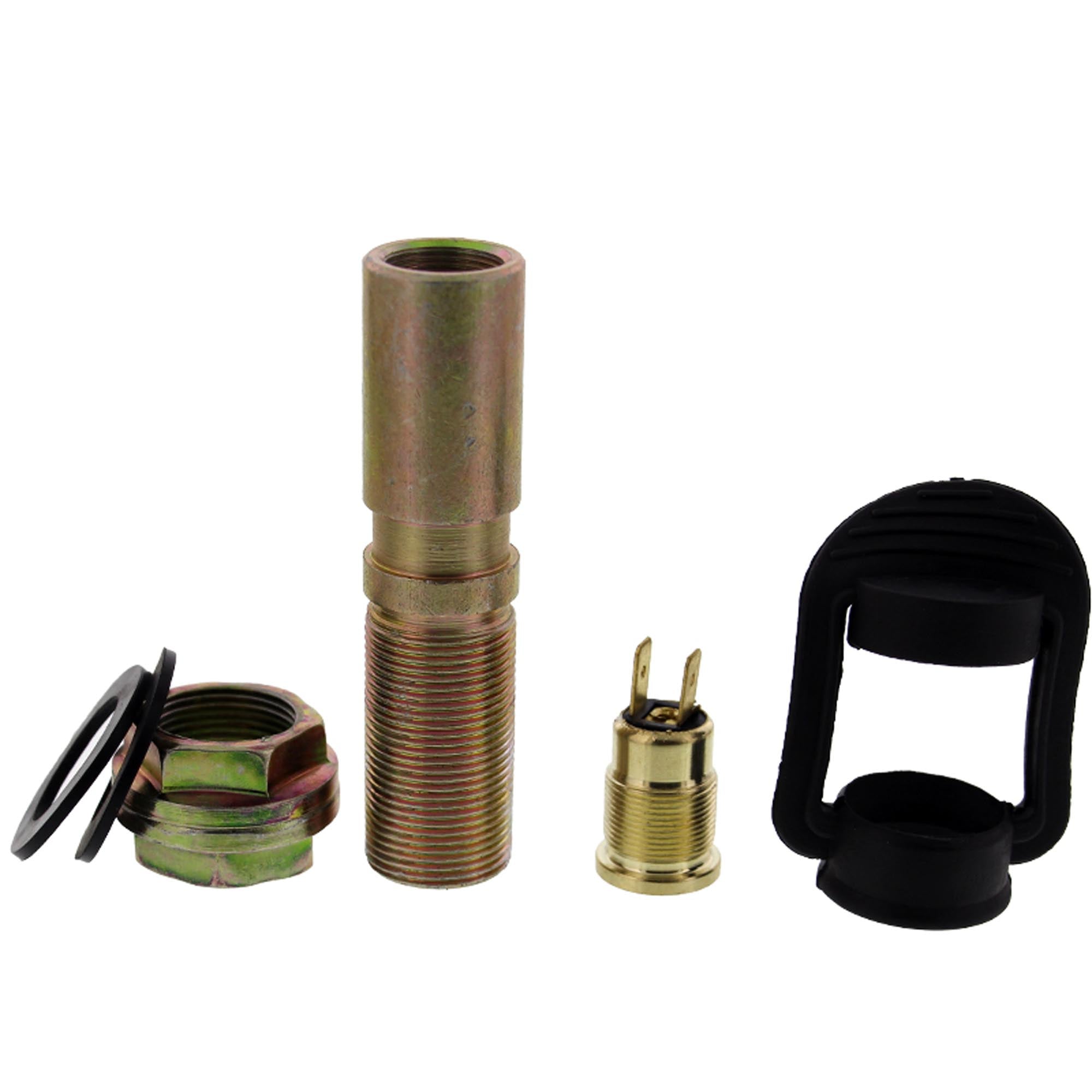 Rundumleuchten-Halterung mit Gewindestutzen und Kontermuttern