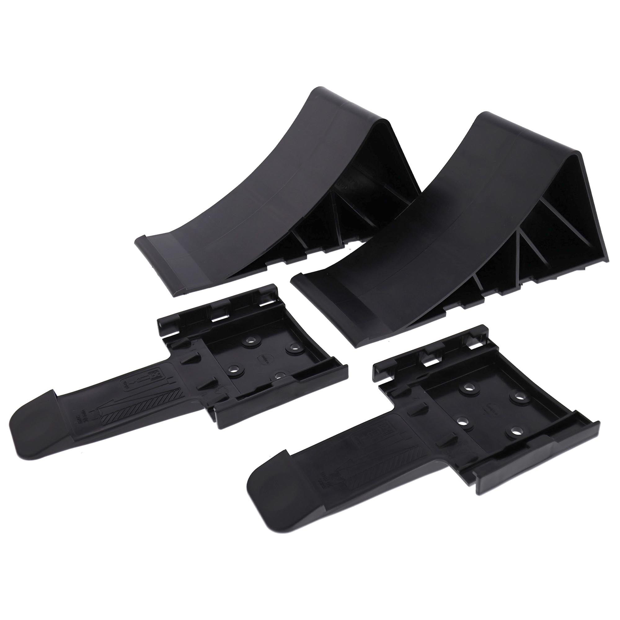 Anhänger SET No.2 HD (1 Stützrad, 2 Keile[SCHWARZ], 2 Stützen, 3 Klemmhalter)