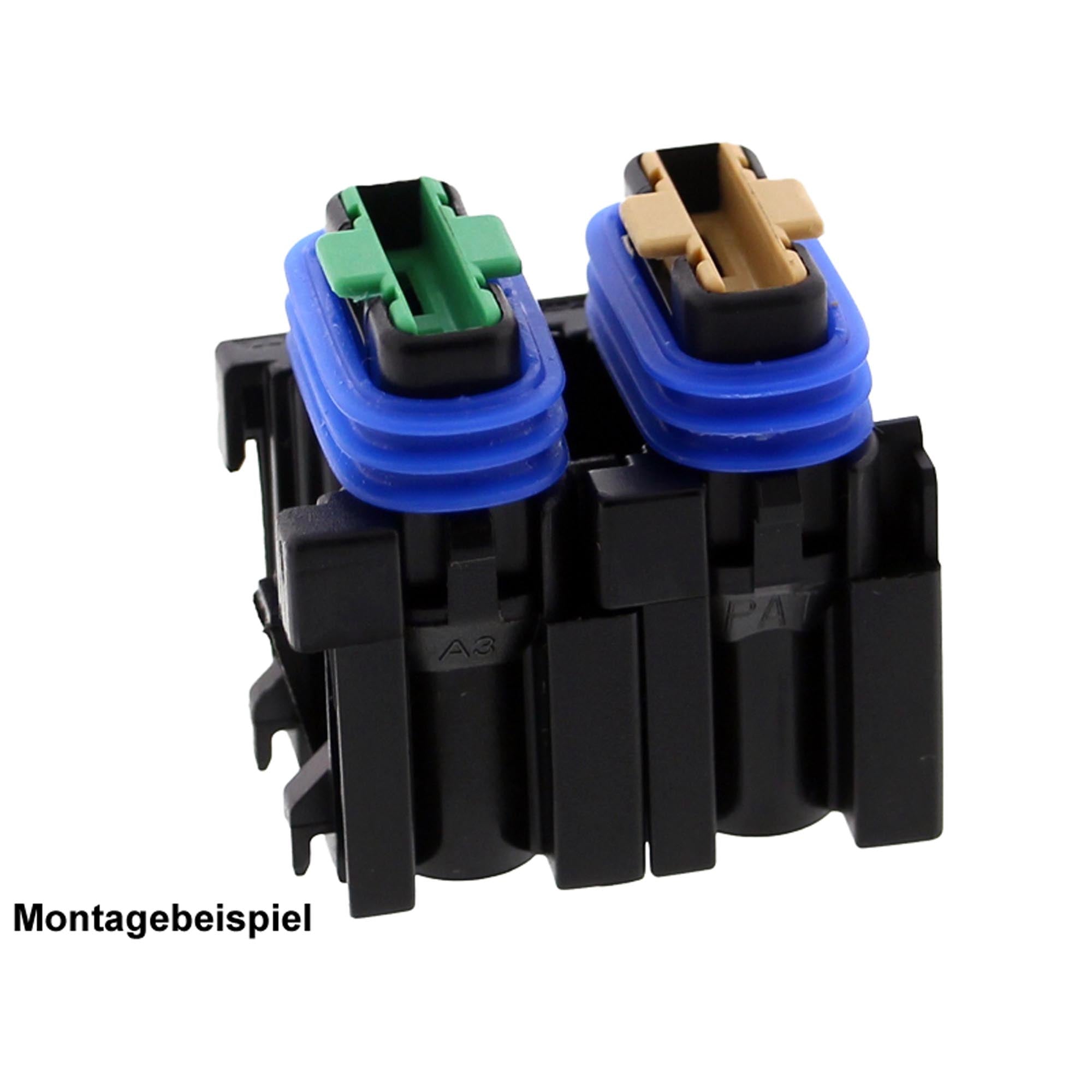 ATC / ATO Sicherungshalter Spritzwassergeschützt Zweitverriegelung Gelb