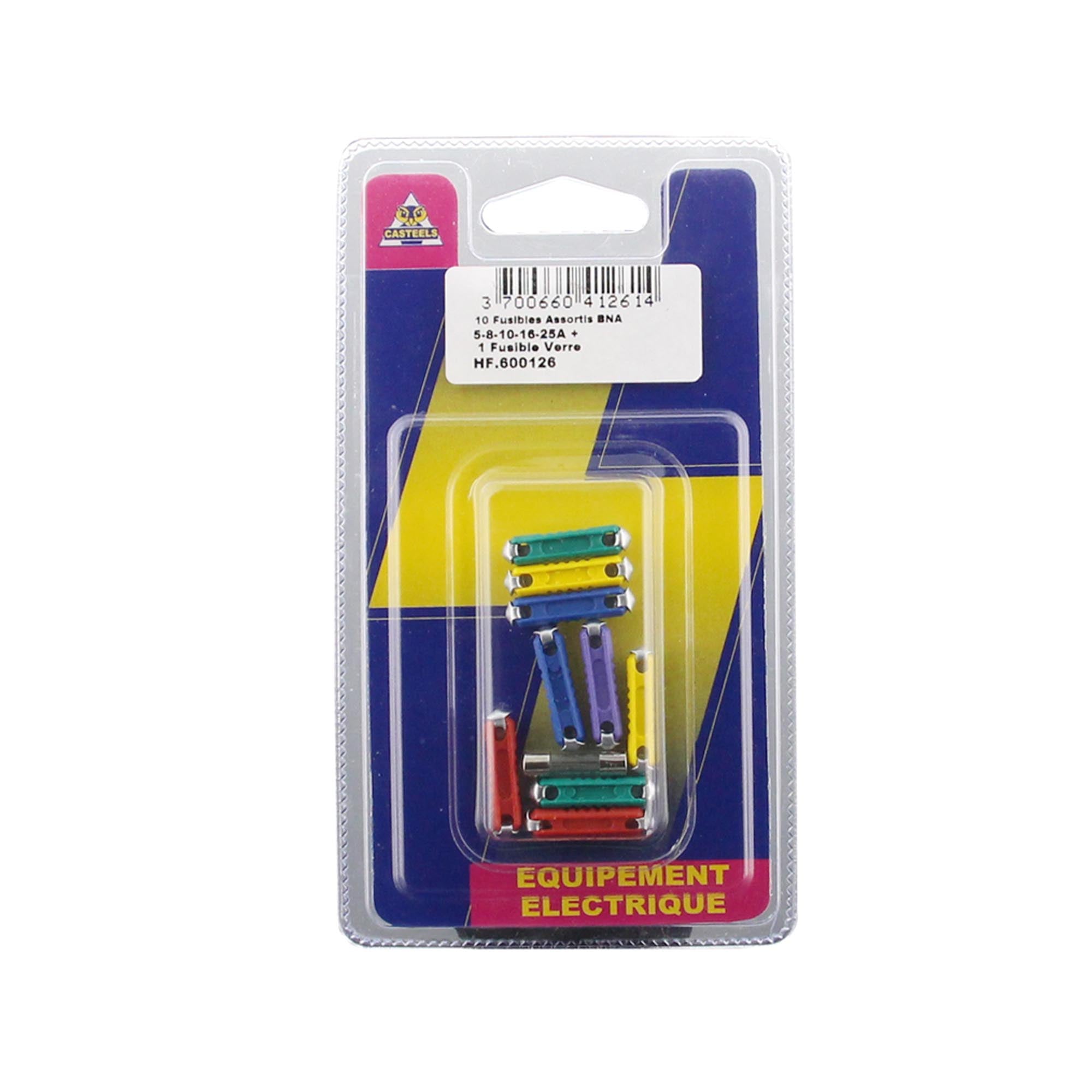 Sicherungssortiment 9x Torpedosicherung 1x Glassicherung