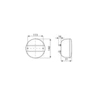Rückleuchte 3 Funktionen Rund Ø140mm