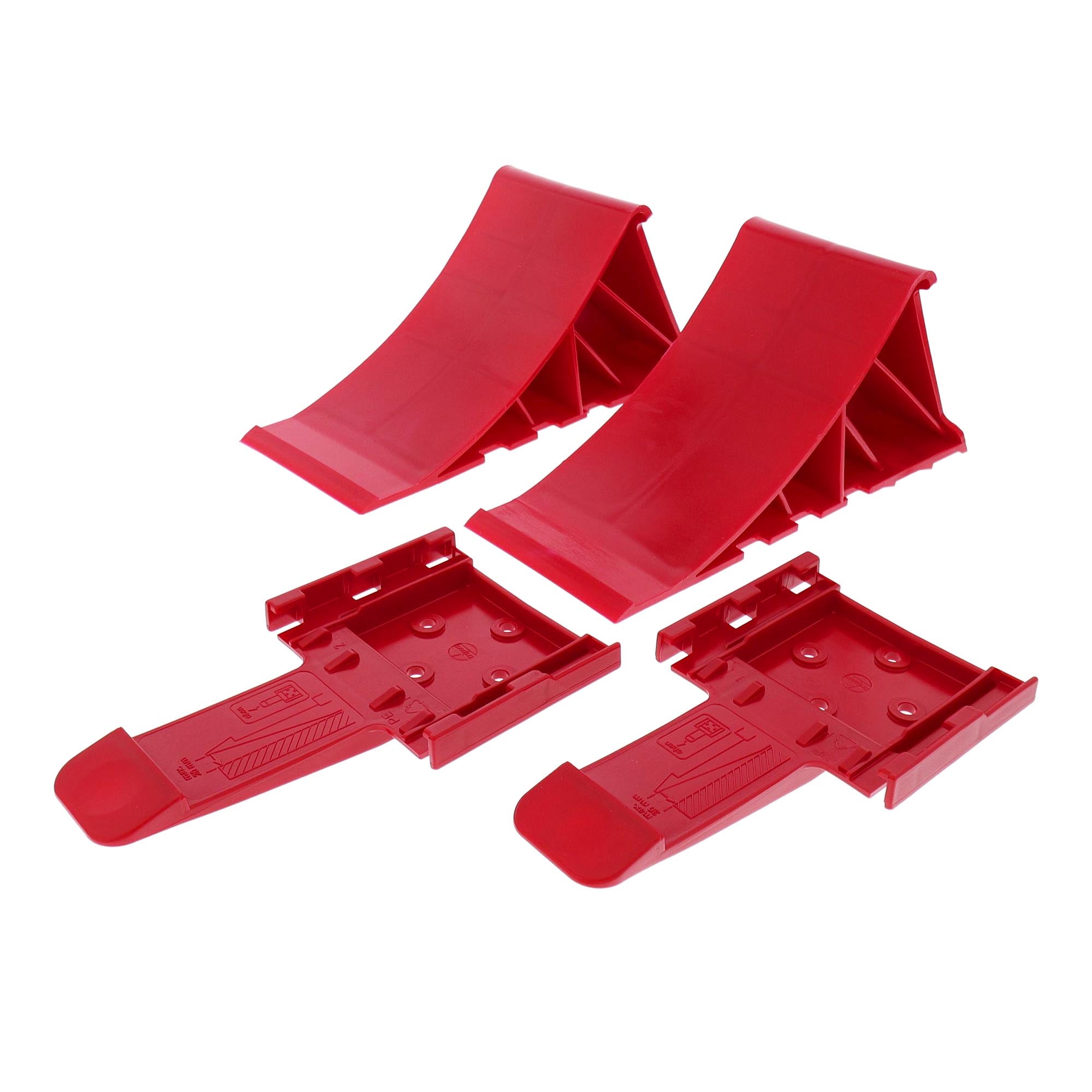 Anhänger SET No.2 (1 Stützrad, 2 Keile, 2 Stützen, 3 Klemmhalter)