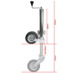 Automatik-Stützrad 60mm, 400kg Stützlast Flansch 0mm TheDrive trailerteile.eu.
