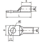 Ringöse Rohrkabelschuh ØM6 für Kabel max. 25mm²