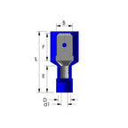 100x Kabelschuhe für Abzweigverbinder blau 1,5-2,5mm AE Industries trailerteile.eu.
