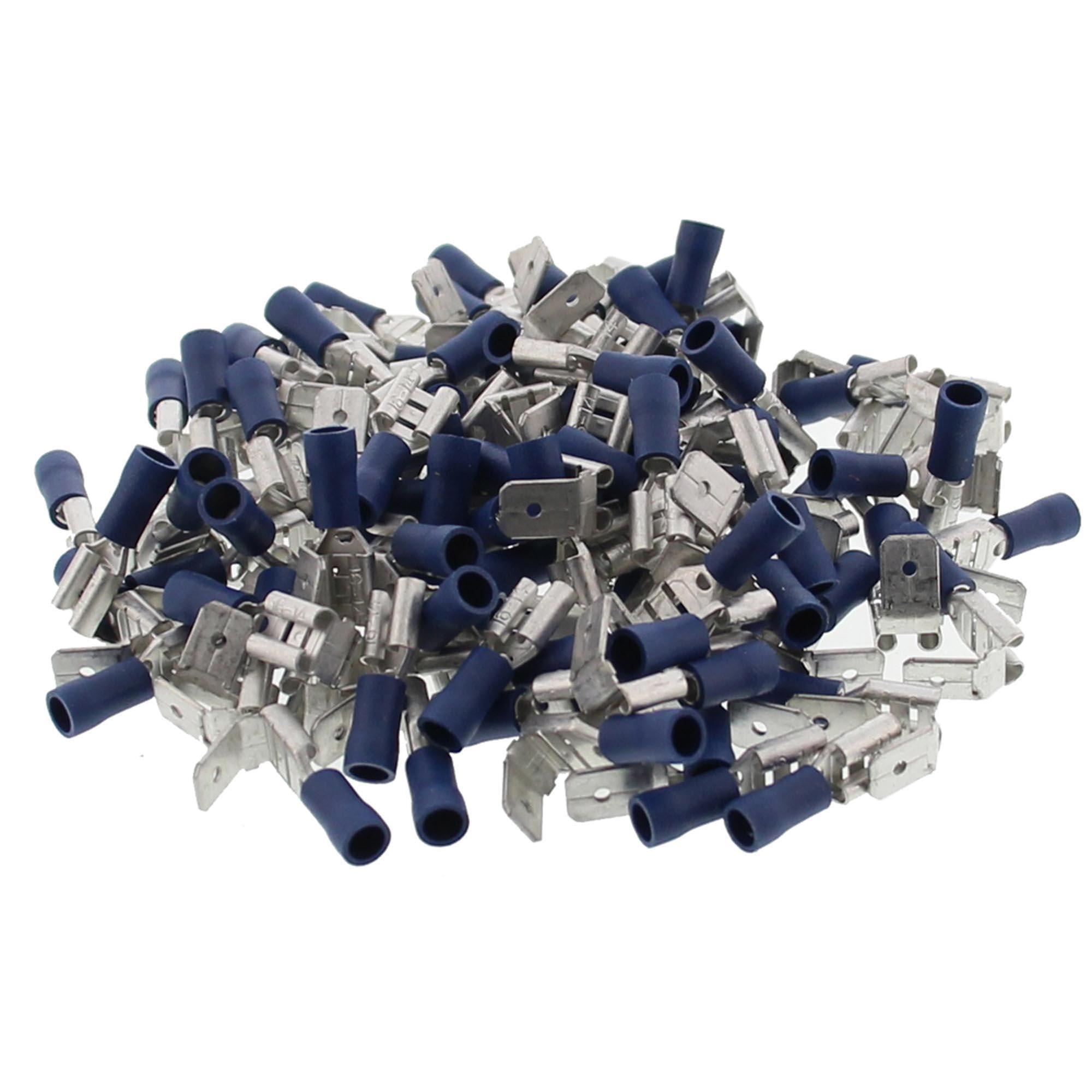 100x Flachsteckhülsen mit Abzweig blau 1,5-2,5mm AE Industries trailerteile.eu.