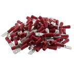 100x Flachstecker rot 0,5-1,5mm 6,3x0,8 AE Industries trailerteile.eu.