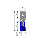 100x Flachstecker rot 0,5-1,5mm 6,3x0,8 AE Industries trailerteile.eu.