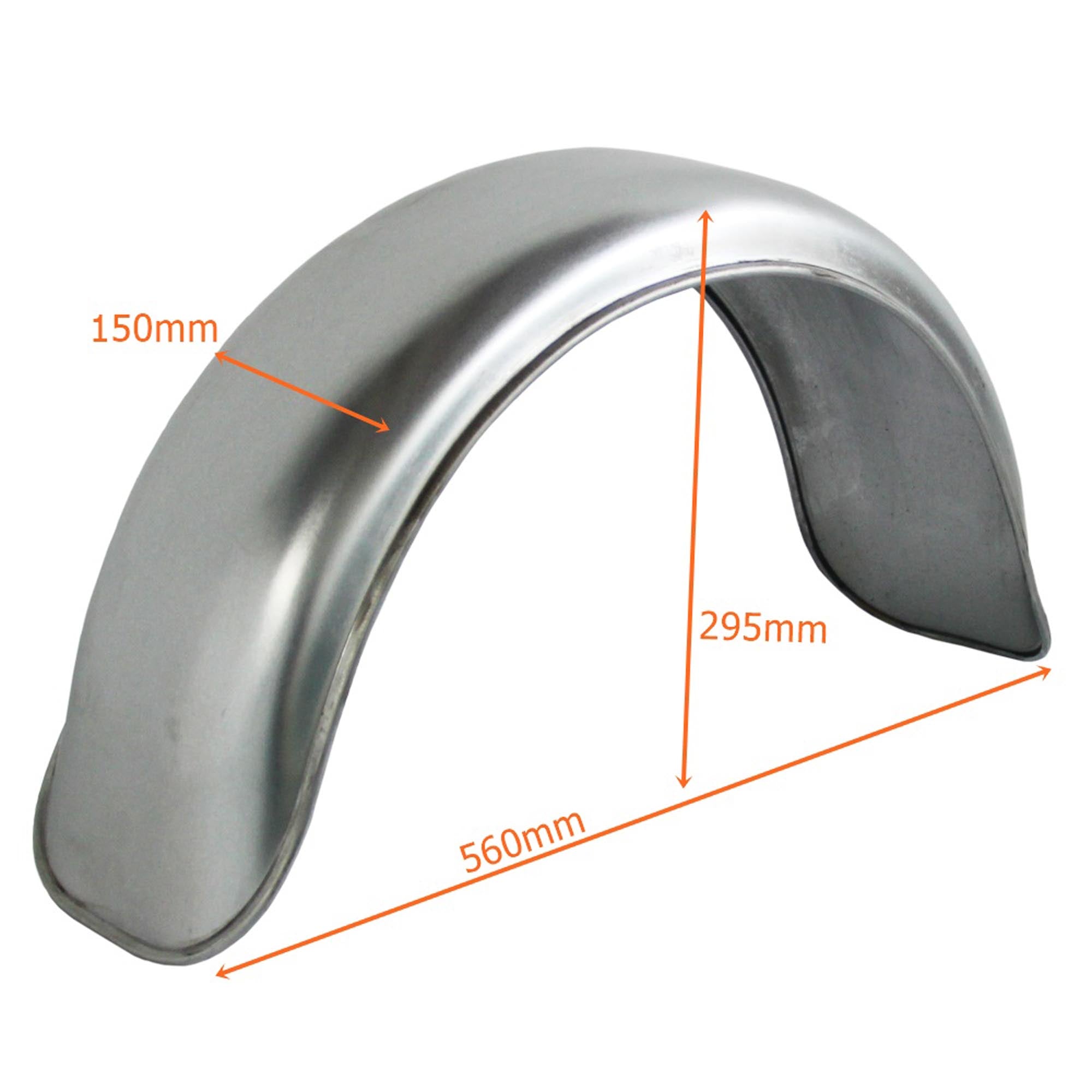 Kotflügel Stahlblech B150 x S560 x H295 beidseitig abgerundet