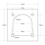Gegenplatte für Zurrmulde einfach 120x115mm
